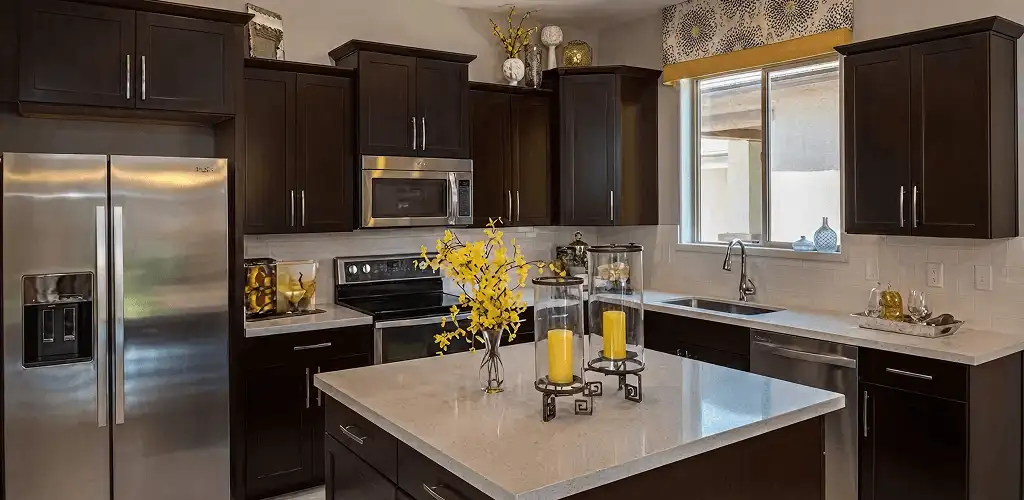 Cabinet painting results with freshly painted kitchen cabinets in Tacoma, WA