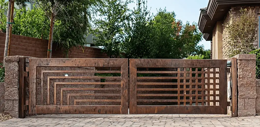 Custom driveway gate installation for a home entrance in Tacoma, WA