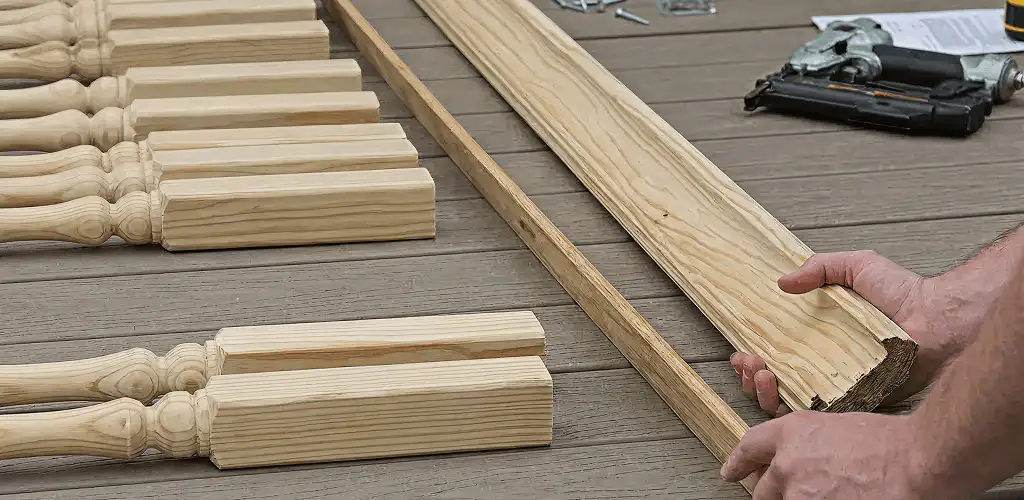 Handrail installation materials and wood components for stair rail work in Tacoma, WA